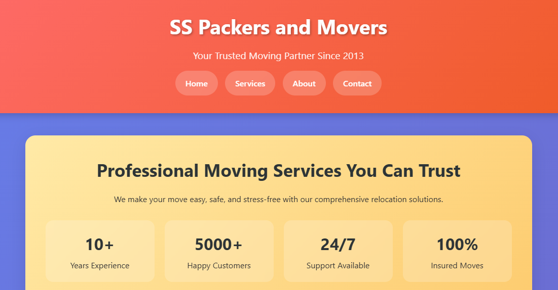 Packers and Movers Website
